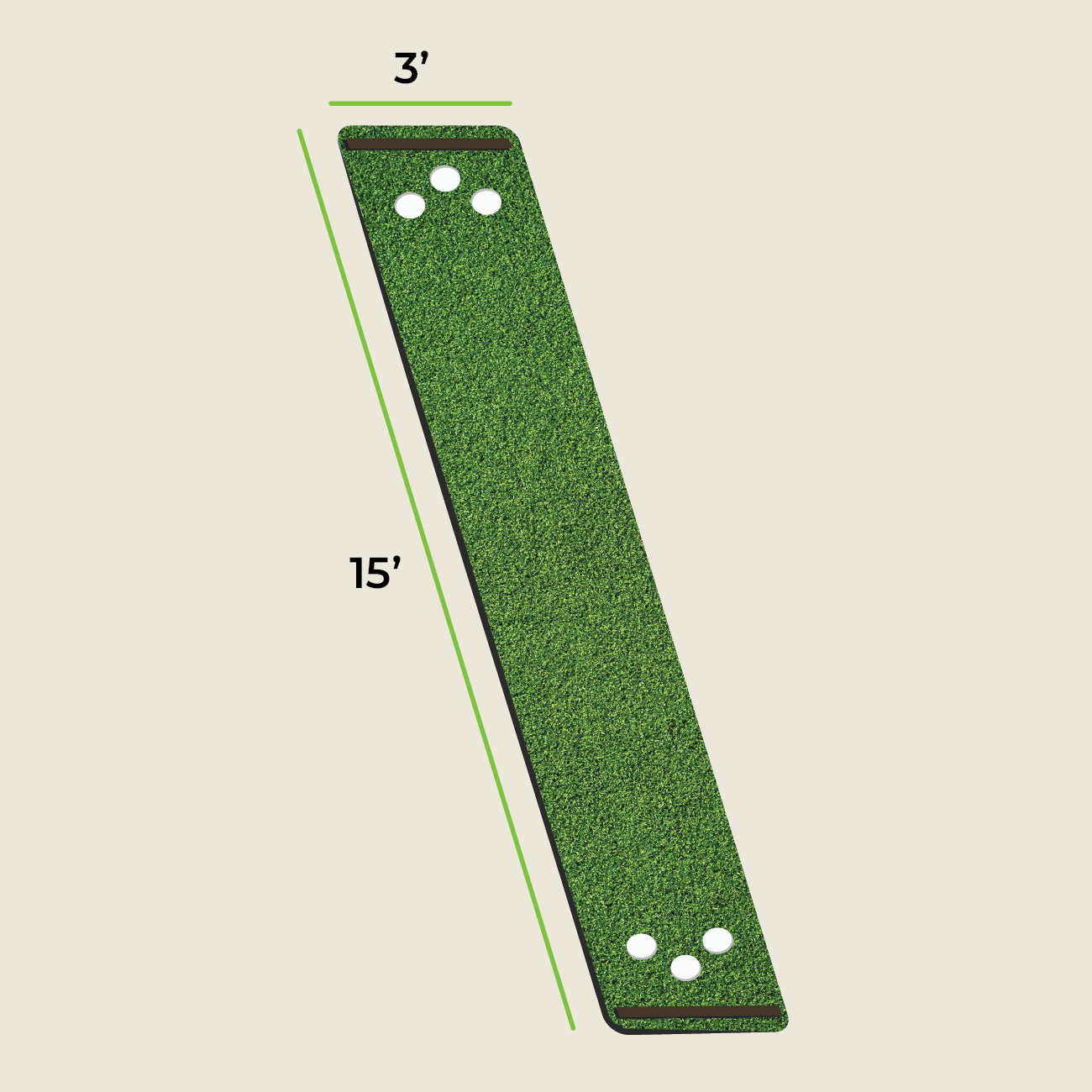 SolelyGolf Putting Mats - Championship Series (15’L)