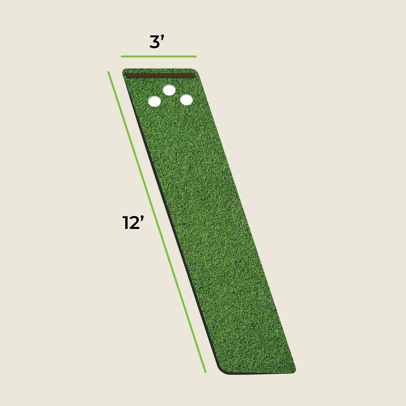 SolelyGolf Putting Mats - Executive Series (12’L)