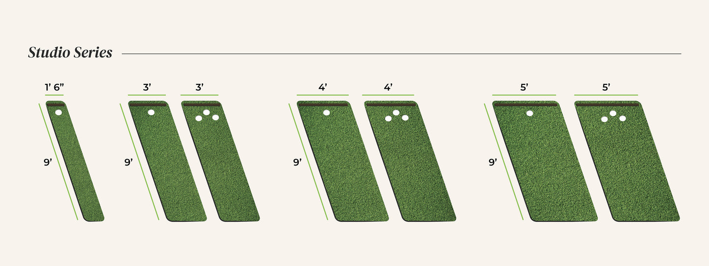SolelyGolf Putting Mats - Studio Series (9’L)